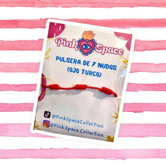 Pulsera Roja de 7 Nudos