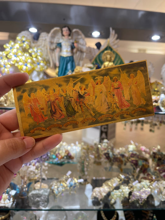 Billete Dorado 7 Arcángeles ( por los dos lados)