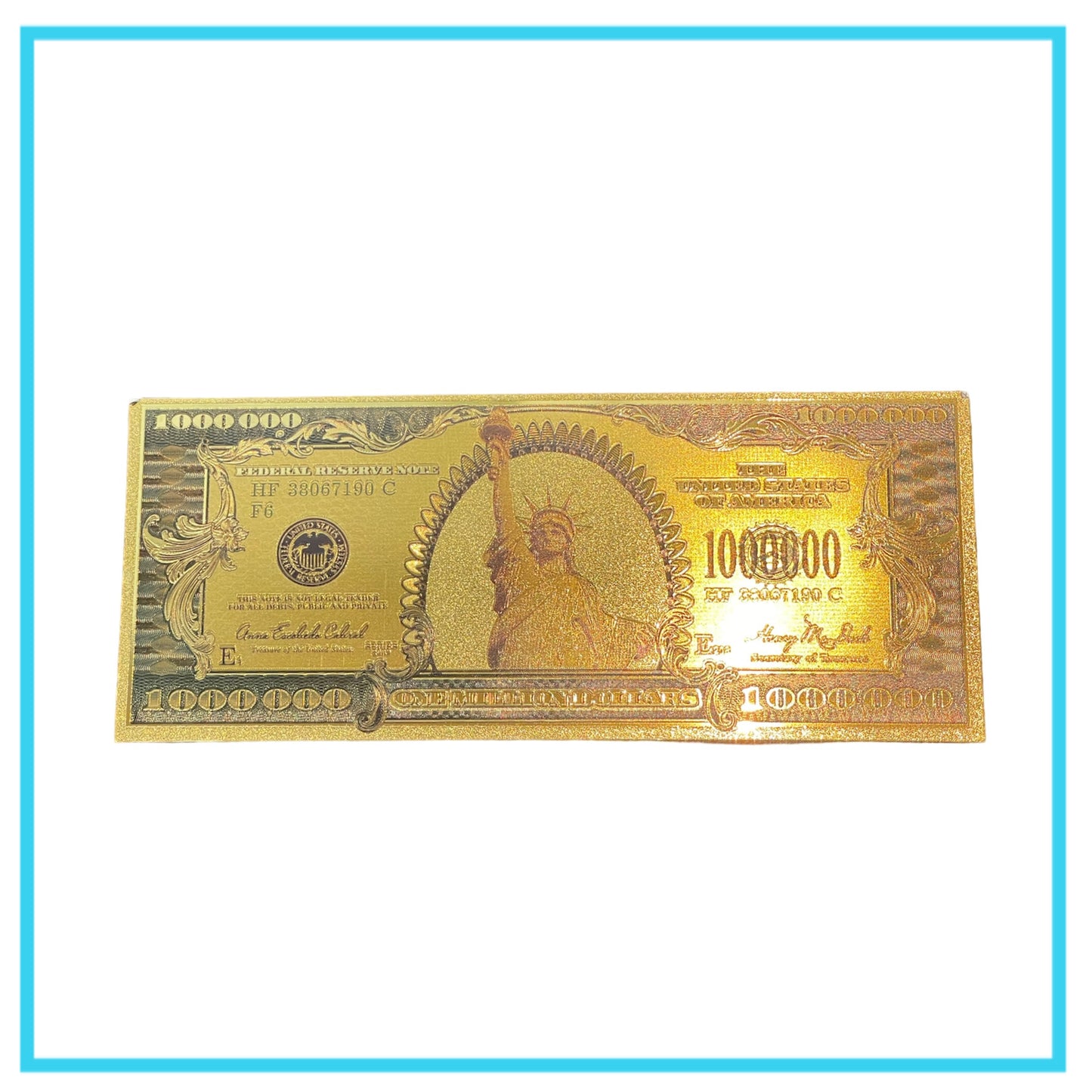 Billete dorado 2x5