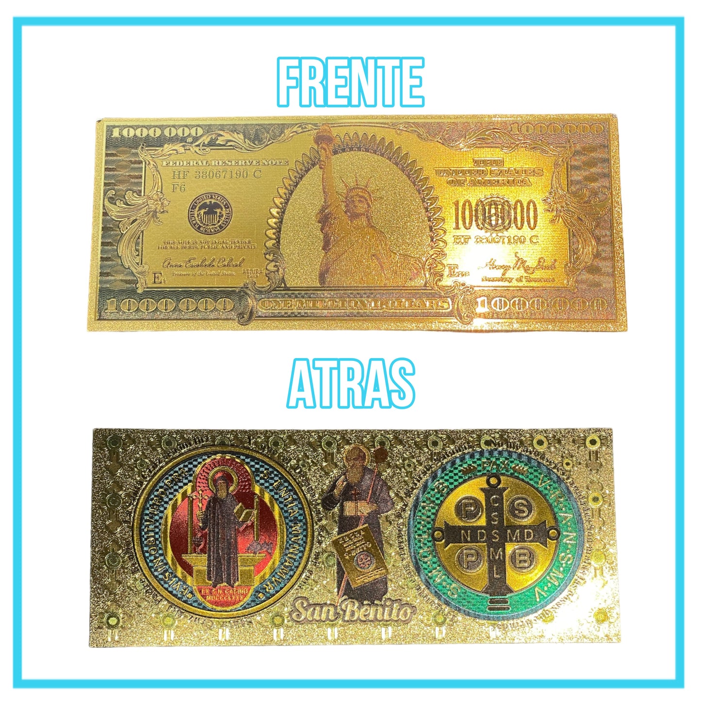 Billete dorado 2x5